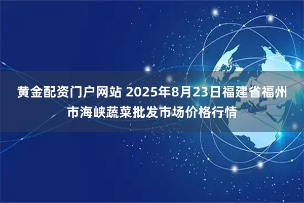 黄金配资门户网站 2025年8月23日福建省福州市海峡蔬菜批发市场价格行情